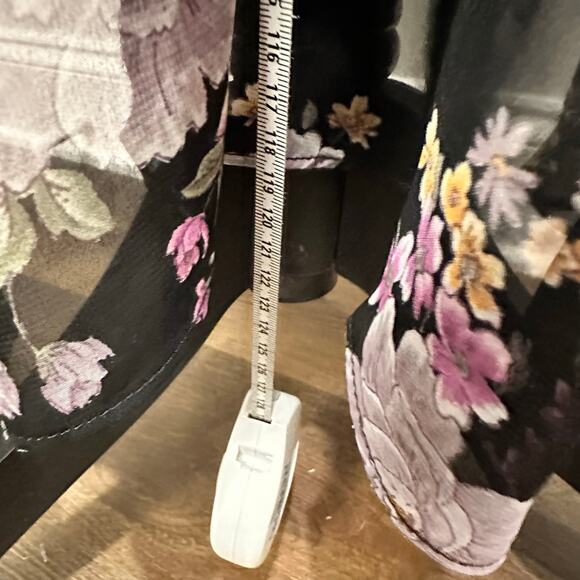 Betsey Johnson Retro V-Neck Floral High Low Dress Size 6 Bold Vintage Chic Party - Picture 8 of 11